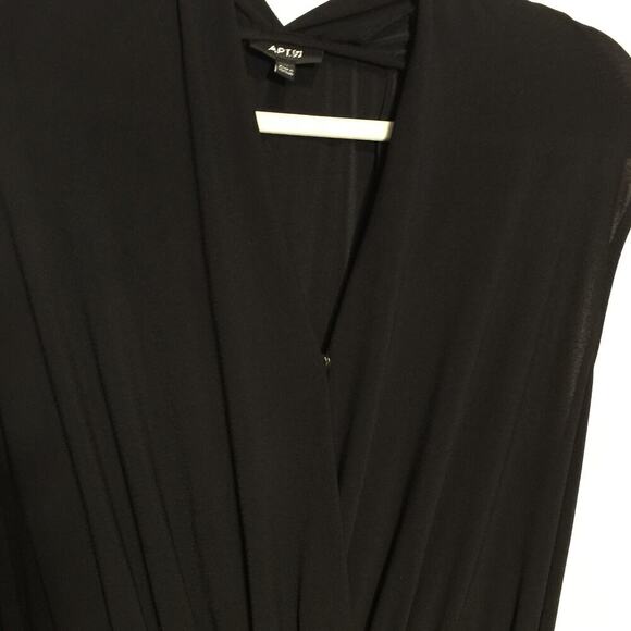 Apt. 9 Women's Black Sleeveless Jumpsuit pockets Elastic Waist XL - Picture 7 of 9